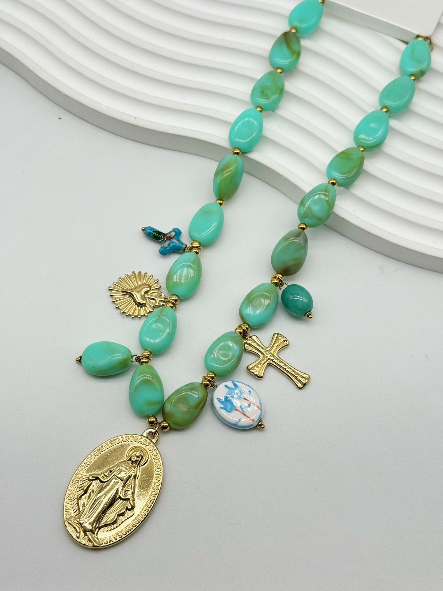 Santina Charm Necklace - Waterproof Stainless Steel
