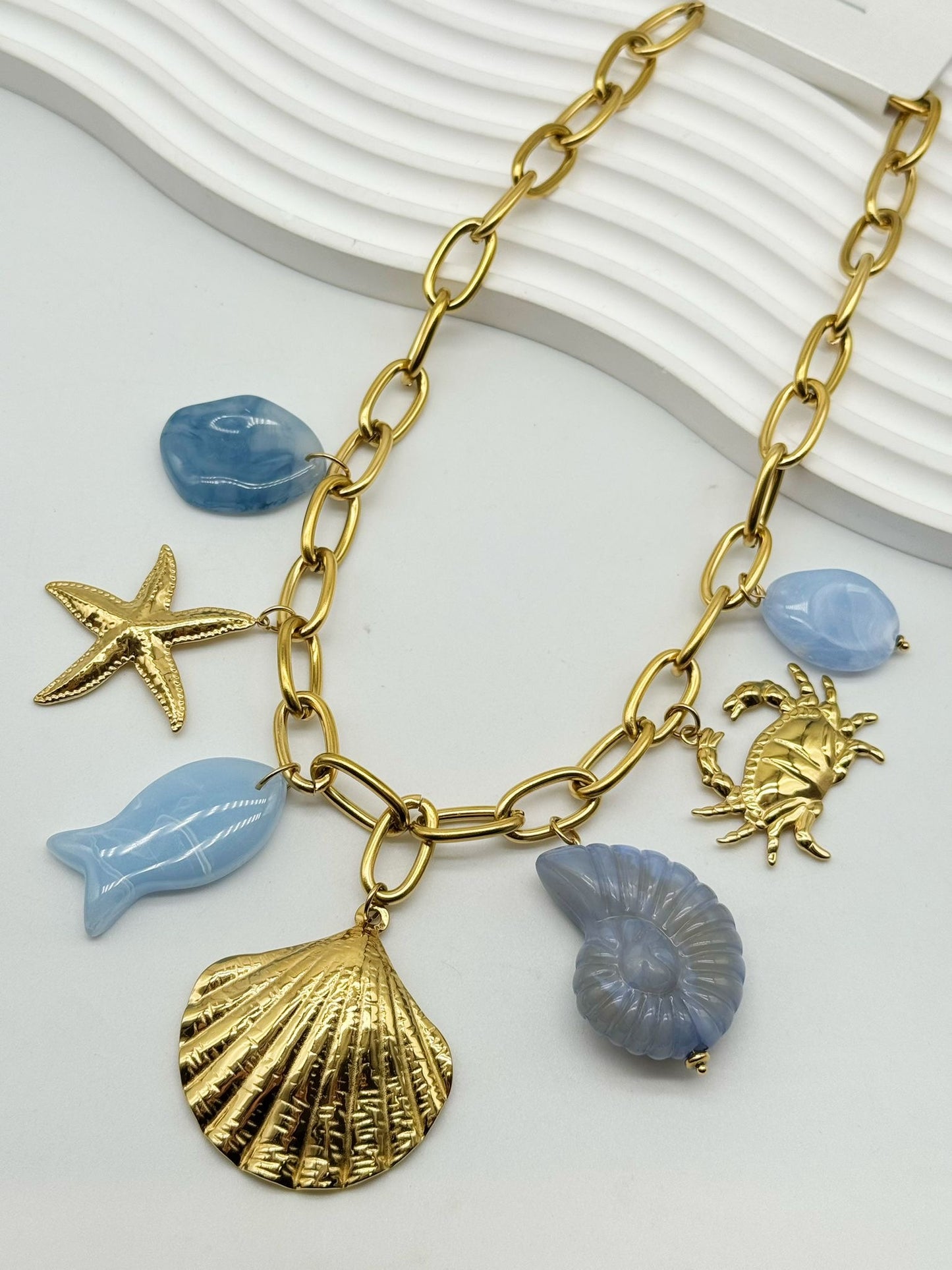 Amalfi Charm Chain Necklace - Waterproof Stainless Steel