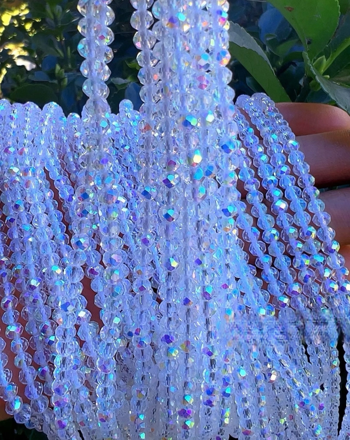 Crystal Ice Waist Beads – Handmade in Ghana (€11 per strand)