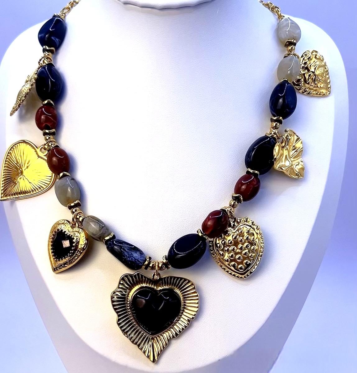 Cuore Rosso Statement Necklace - stainless steel