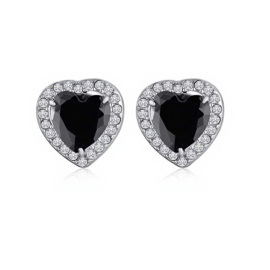 Heart Halo Stud Earrings - tarnish resistant