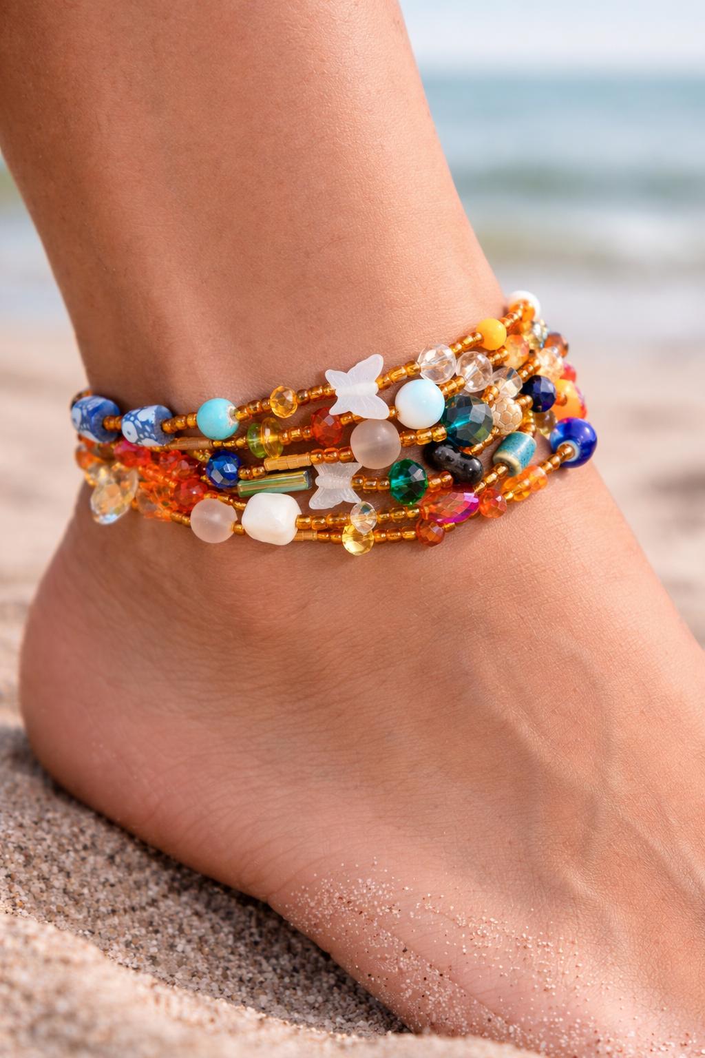 Sunset Glow Anklet - waterproof