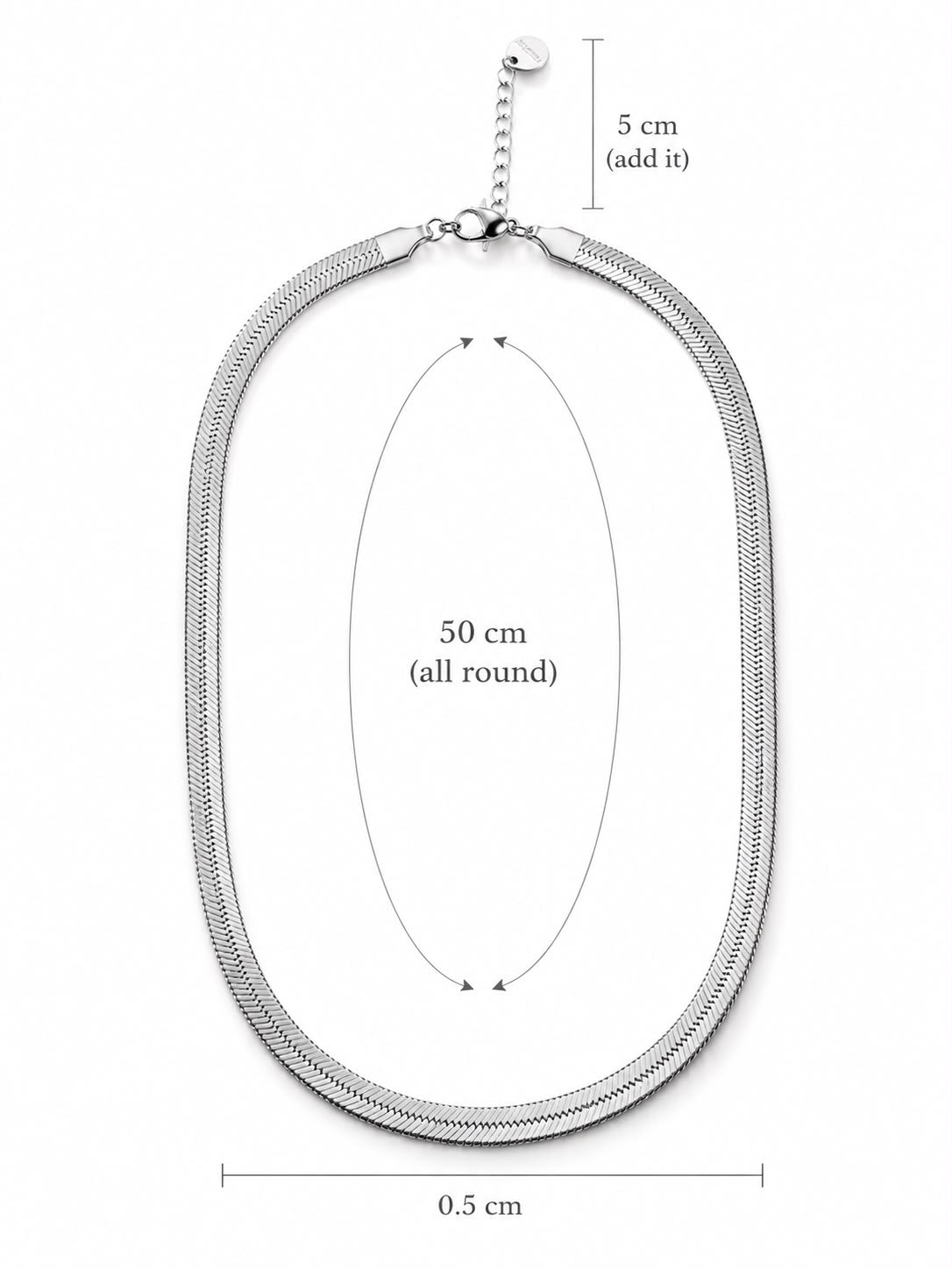 Collana Snake Lunghezza 50cm, Larghezza 0,5
