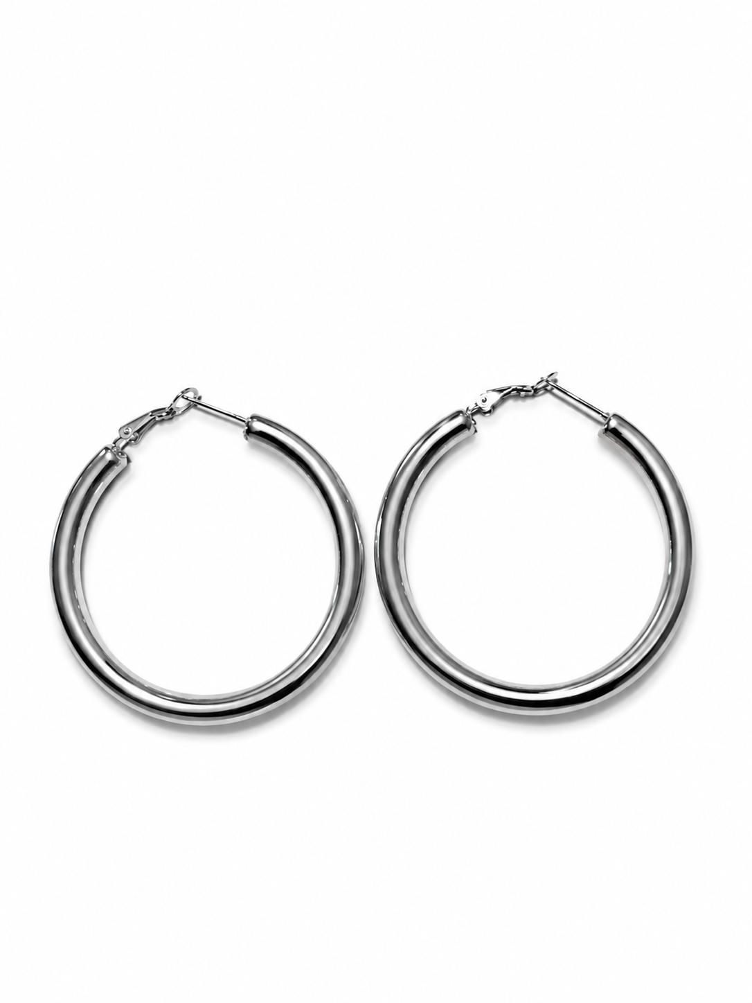 Orecchini Circolari Oro e Argento 5cm