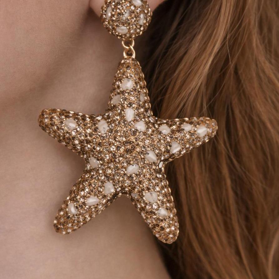 Orecchini Stella Marina con Zirconi