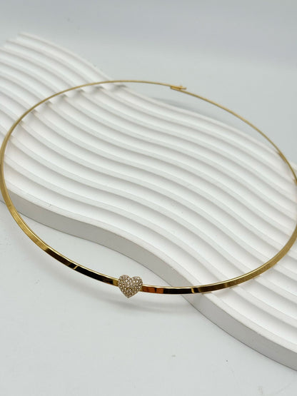Amour Heart Choker -  Waterproof Stainless Steel