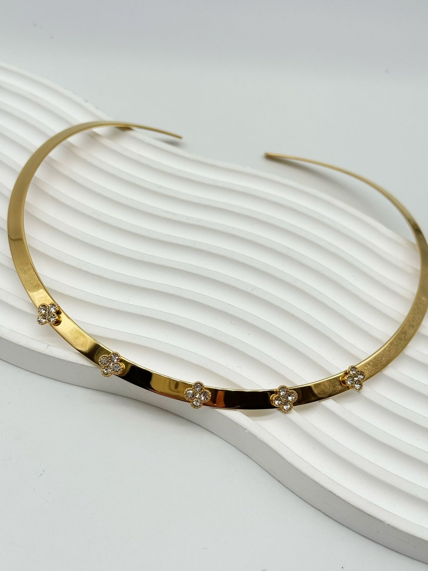 Floral Glow Choker -  Waterproof Stainless Steel