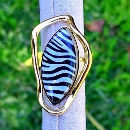Aurora  Stone Ring - tarnish resistant