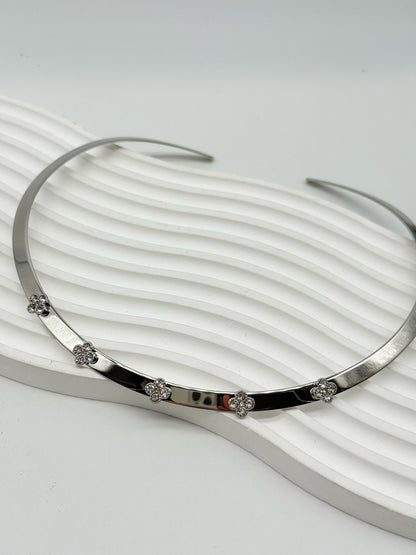 Floral Glow Choker -  Waterproof Stainless Steel