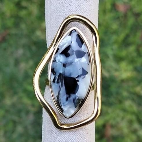 Aurora  Stone Ring - tarnish resistant