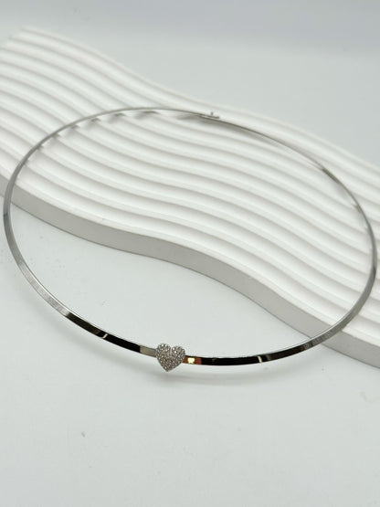 Amour Heart Choker -  Waterproof Stainless Steel