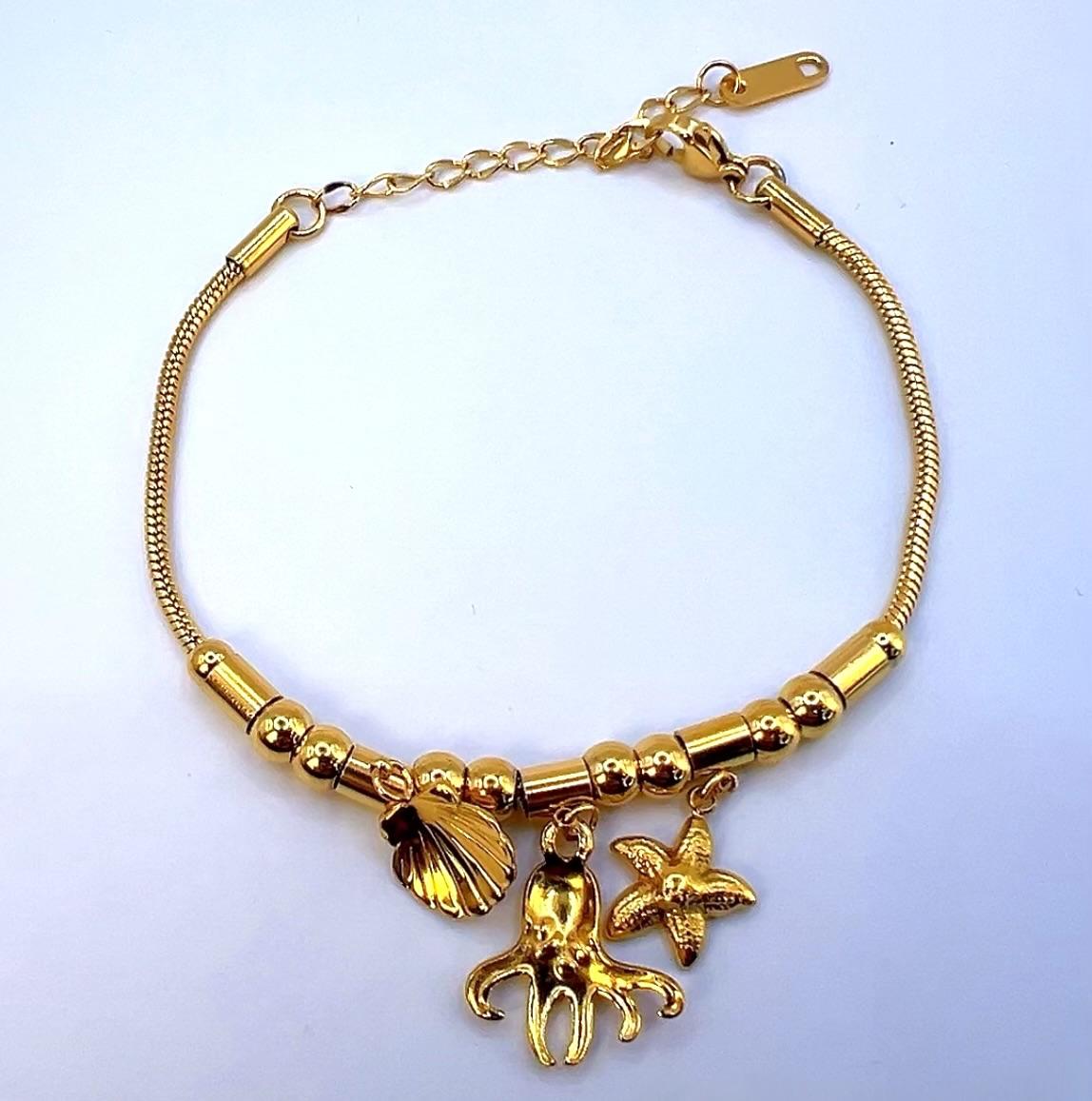 Ocean Treasure Charm Bracelet - tarnish resistant