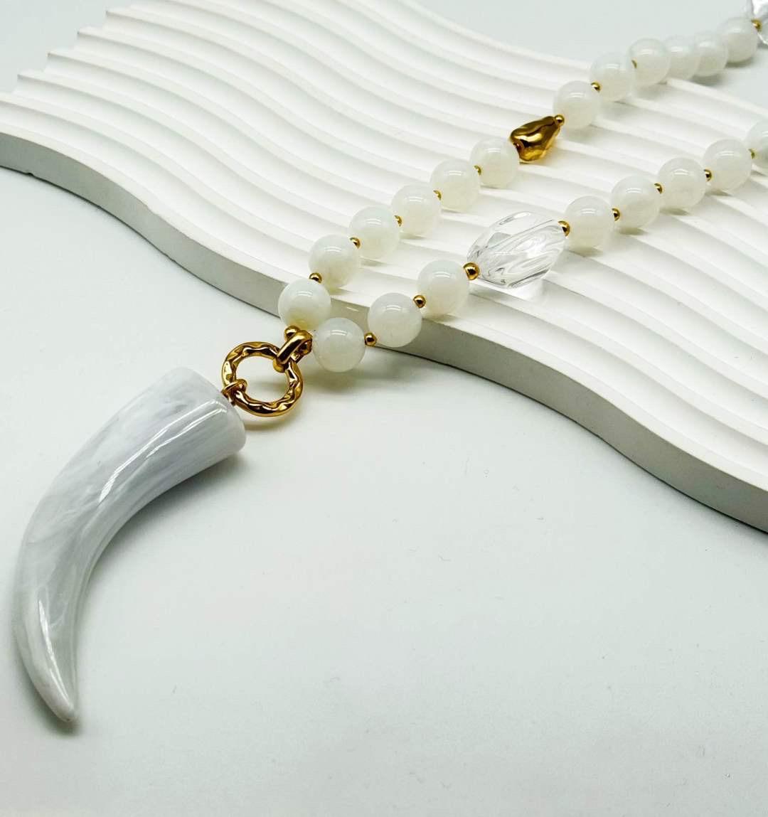 Fortuna Horn Necklace (54 cm long) -  Waterproof Stainless Steel