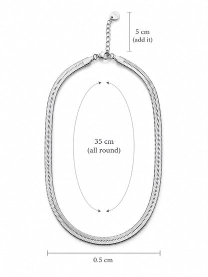 Collana Snake Lunghezza 35, Larghezza 0,5
