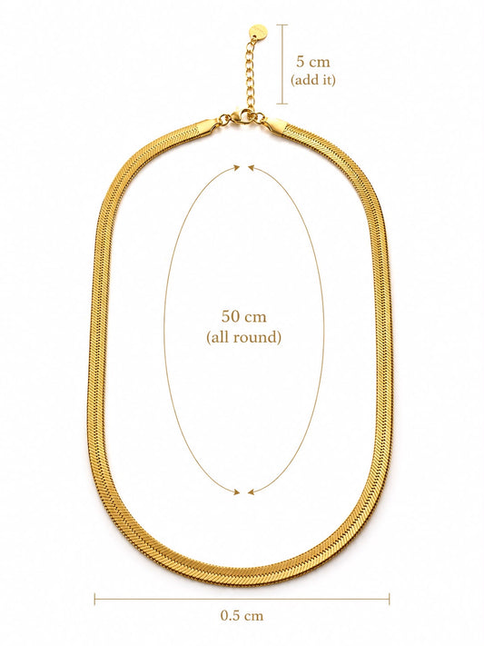 Collana Snake Lunghezza 50cm, Larghezza 0,5