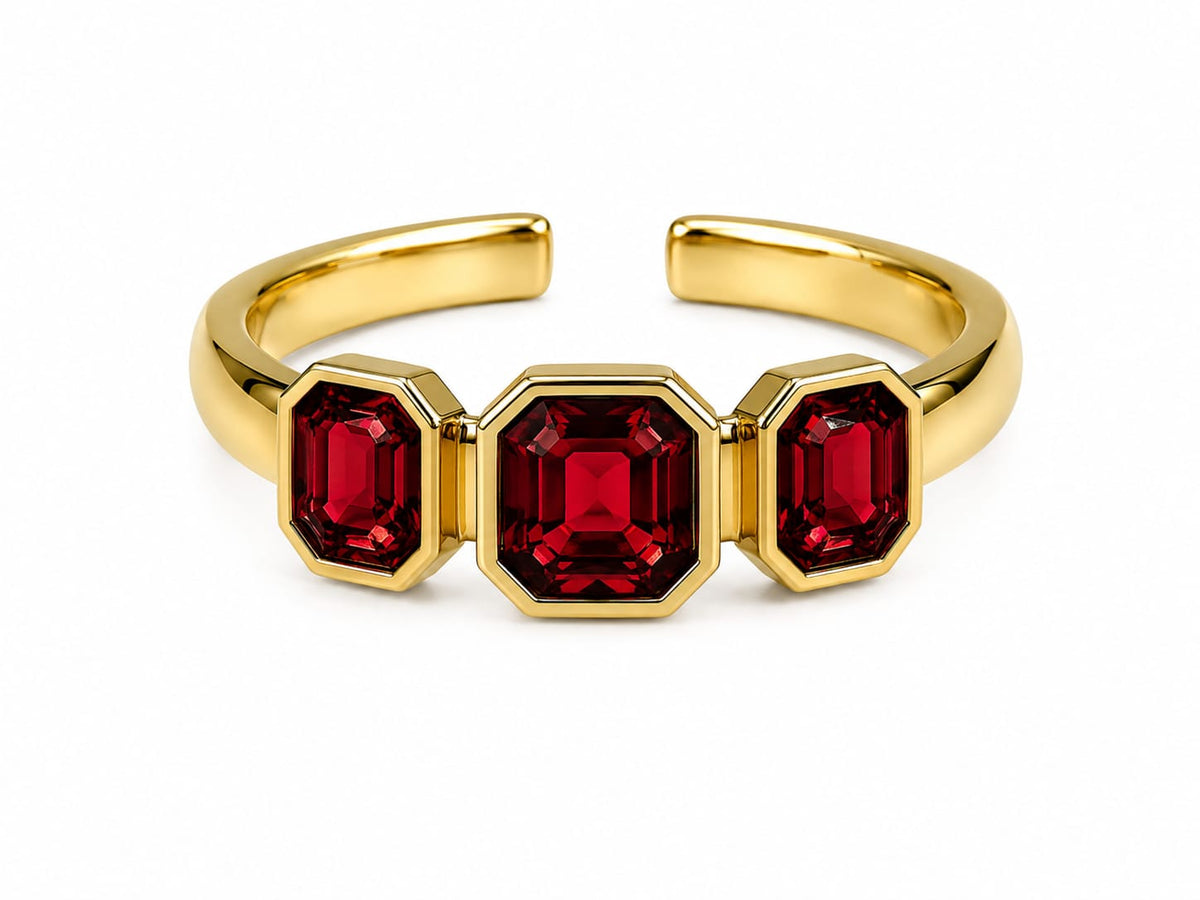 Anello Triple Gem