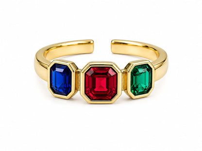 Anello Triple Gem
