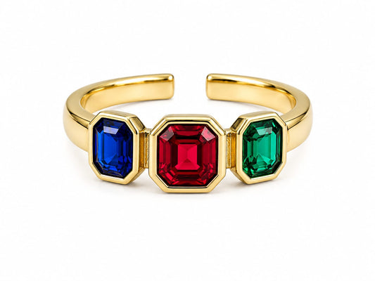 Anello Triple Gem