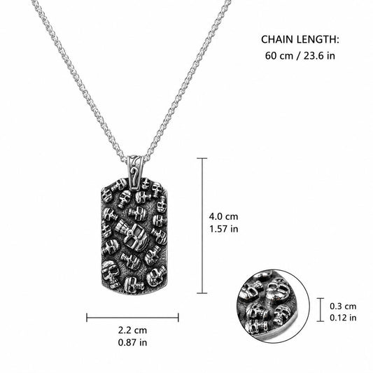 (Uomo) Collana Teschi Noir