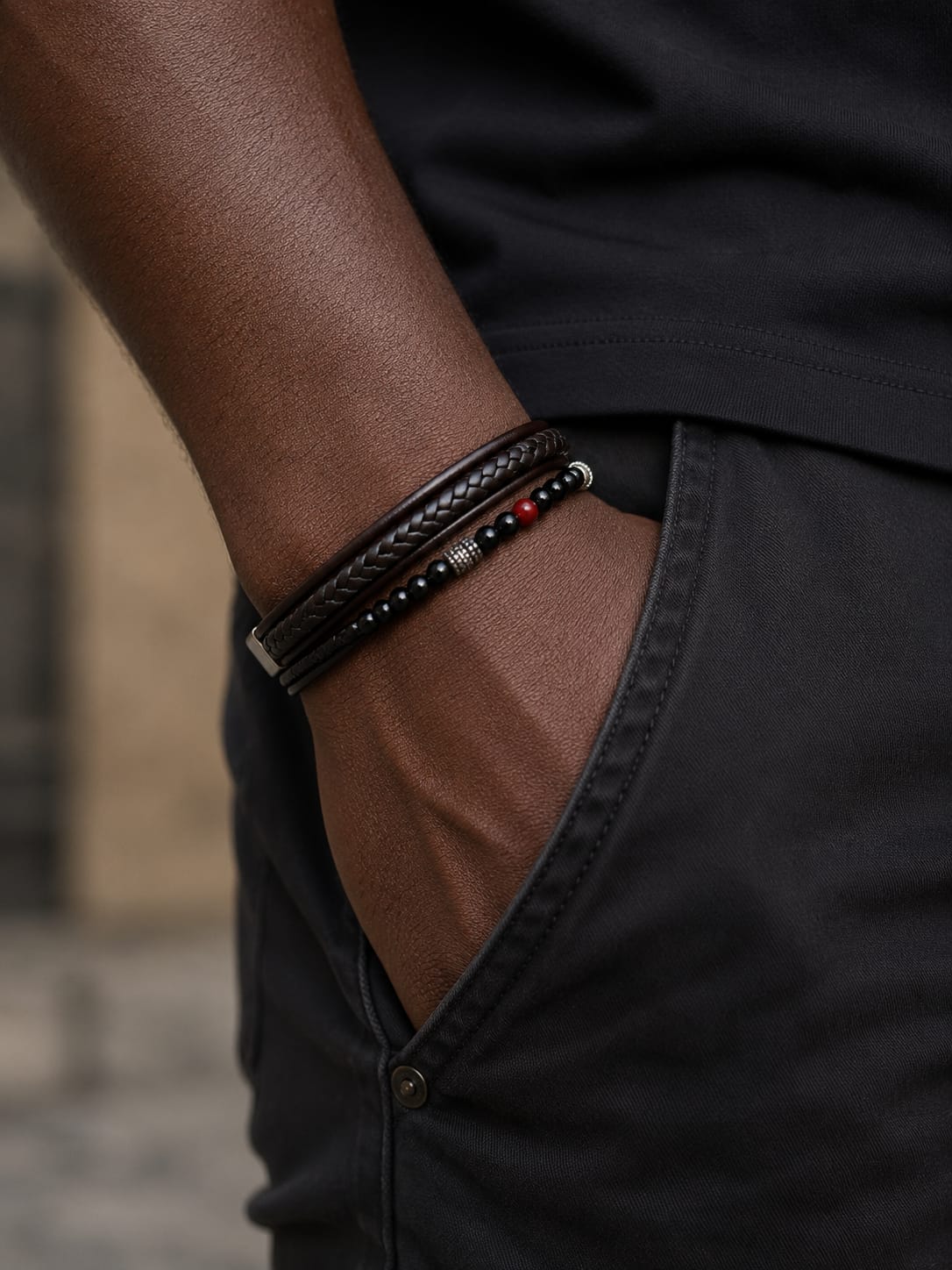 (Uomo) Bracciale Shadow Line