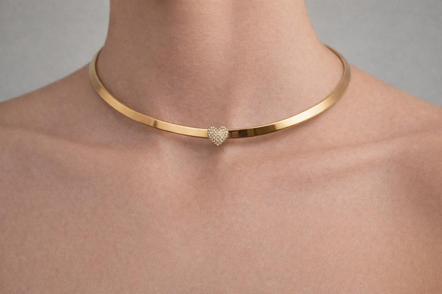 Amour Heart Choker -  Waterproof Stainless Steel