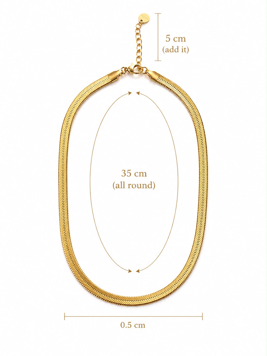 Collana Snake Lunghezza 35, Larghezza 0,5