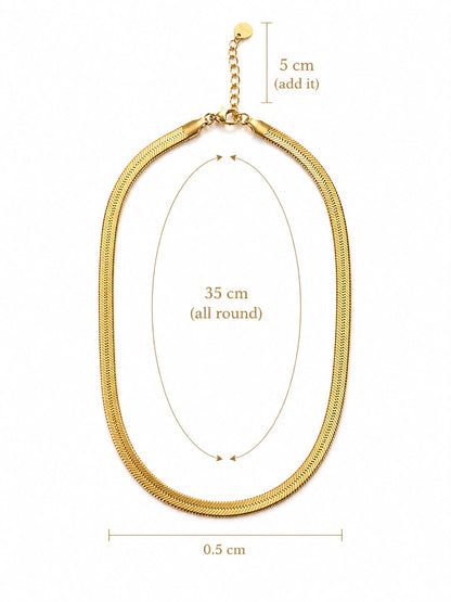 Collana Snake Lunghezza 35, Larghezza 0,5