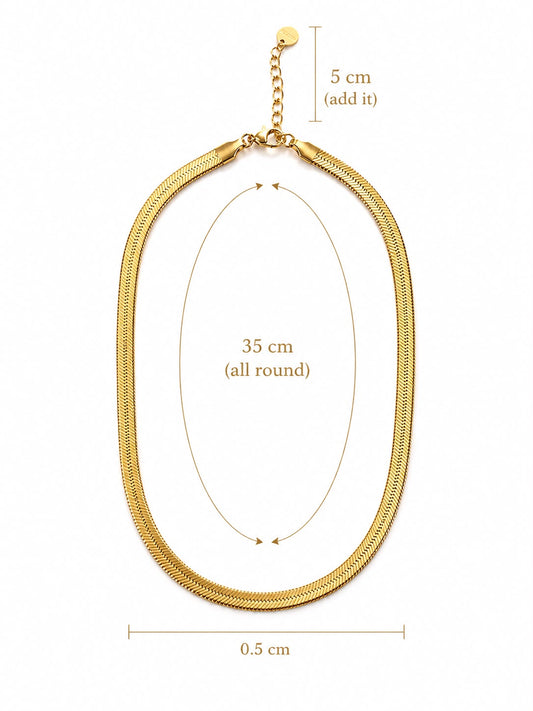 Collana Snake Lunghezza 35, Larghezza 0,5