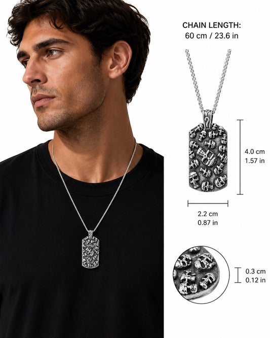 (Uomo) Collana Teschi Noir