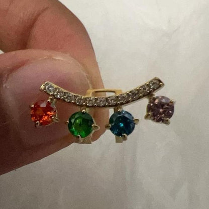 Earcuff Elegance con Cristalli Pendenti (3 Varianti)