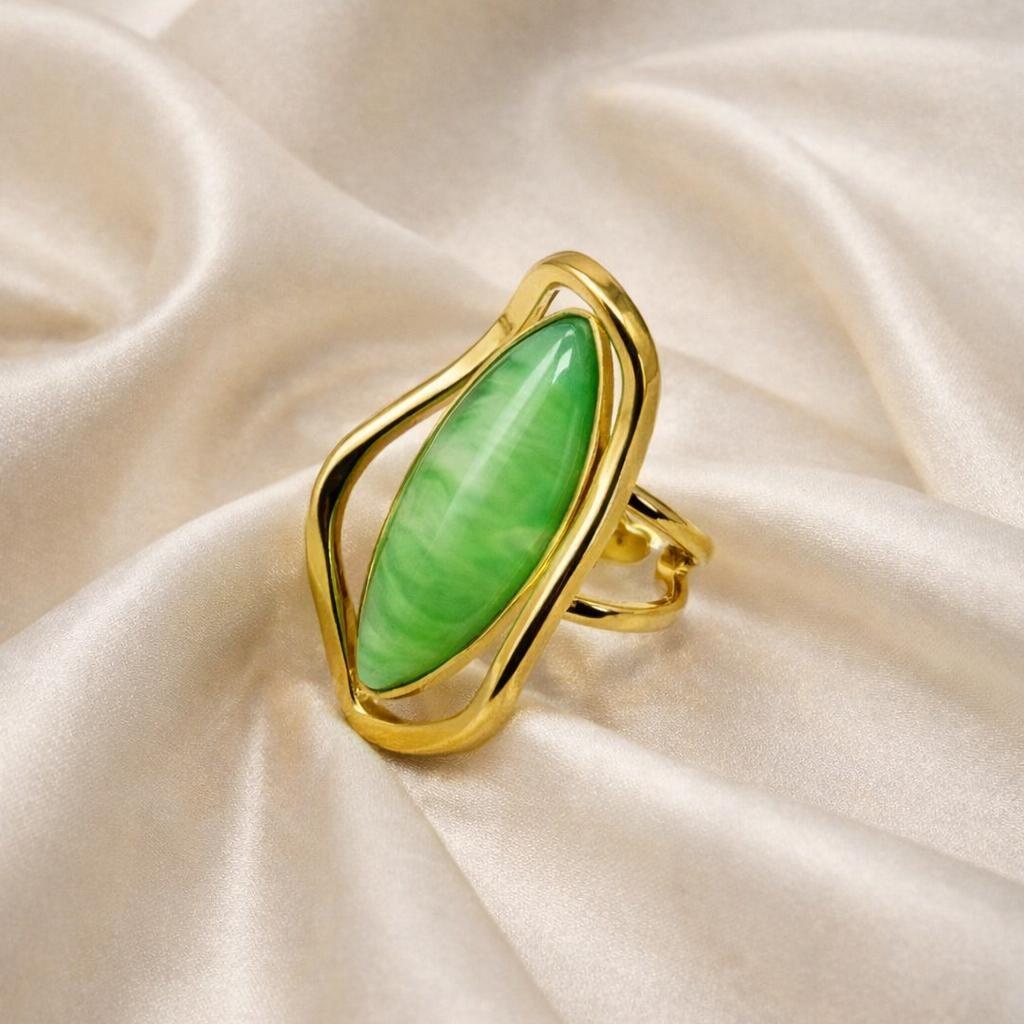 Aurora  Stone Ring - tarnish resistant