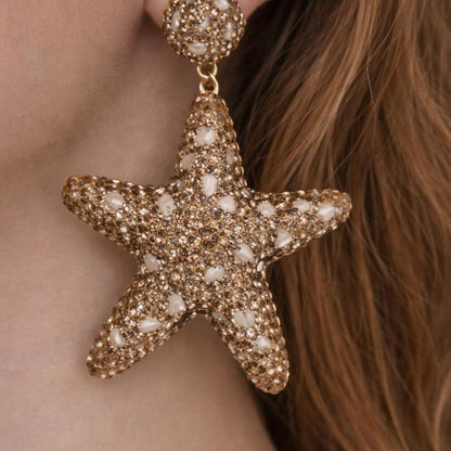 Orecchini Stella Marina con Zirconi